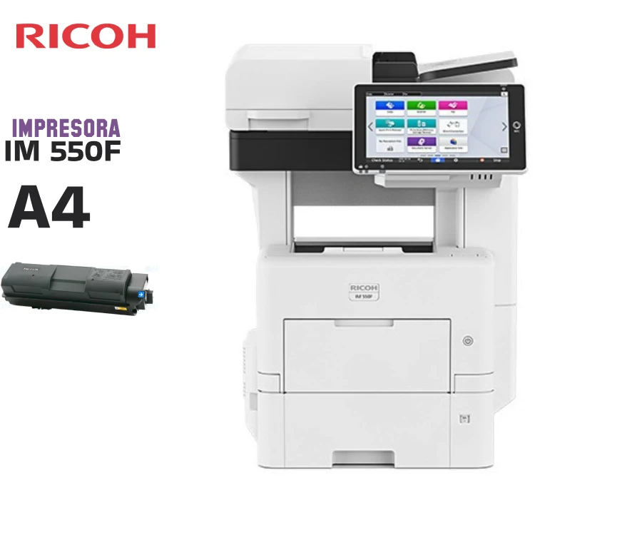 Impresora MF Laser RICOH IM 550F Duplex Blanco y Negro